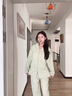 雅鹿带胸垫睡衣女款春秋纯棉2025新款春款家居服套装可外穿女士夏季 NSALM-清新绿【纯棉带胸垫】588 XL 【推荐120-140斤】 实拍图