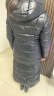 坦博尔鹅绒黑金羽绒服女长款收腰连帽加厚保暖外套TD236890 黑色 160  实拍图