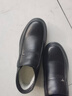 蜻蜓牌【100%全牛皮】男士羊毛保暖商务加绒厚休闲真皮冬季防滑棉皮鞋子 黑色 42 实拍图