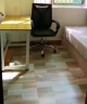 威曼帝电脑桌家用台式书桌学习桌写字桌简约卧室桌子工作台长条桌加厚款 浅木色面+白架 长100*宽50*高74cm 实拍图