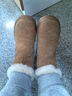百丽（Belle）户外雪地靴女商场同款保暖加绒短靴C1W1DDD4 棕色 37 (235mm) 实拍图