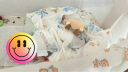 爱贝迪拉（AIBEDILA）新生婴儿包单产房夏季竹棉纱布襁褓裹布包巾包被抱被睡袋95cm 实拍图