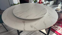 古木鑫折叠桌可移动简易圆形桌子特厚餐桌饭桌家用小户型桌子折叠支架桌 白理石纹黑腿 1米 三折叠单桌 实拍图