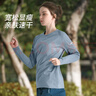 艾伦伯顿速干衣女跑步运动宽松显瘦健身瑜伽服上衣登山大码长袖t恤训春季 燕麦灰【宽松 显瘦 速干】 L 【140-155斤】 实拍图