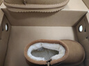 巴拉巴拉童鞋儿童雪地靴男童女童棉靴加厚加绒新宝宝冬季靴子防水防滑 低帮-浅土黄-全防水科技 24 (脚长14.3-14.7/内长15.7) 实拍图