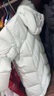 艾莱依（ERAL）羽绒服女士温暖连帽长款羽绒服女冬季设计感鸭绒外套 豆奶绿 S 155【建议90-120斤】 实拍图