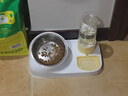 憨憨宠宠物自动喂食器一体式猫咪饮水机猫碗狗碗狗食盆储粮桶喝水用品 黄色自动续水双碗+不锈钢碗 实拍图