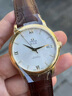 欧米茄（OMEGA）【二手99新】欧米茄OMEGA男表碟飞系列黄金18K间金瑞士商务红金皮带腕表二手蝶飞国检认证 37满钻金盘413.25.37.20.58.001 实拍图