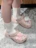 crocs卡骆驰厚底云朵洞洞鞋时尚百搭户外沙滩鞋女鞋|206750 石英粉-6UR（含智必星） 38 (240mm) 实拍图