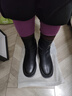 达芙妮瘦瘦靴女加绒低跟短靴女圆头百搭靴子4622607093 黑色（加绒） 38 实拍图