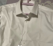 罗蒙（ROMON）防水防油防污四季长袖衬衫男士正装商务百搭三防衬衣男 白44 实拍图