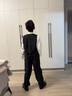 罗蒙儿童西装春秋季男童黑色西服套装花童礼服表演服 黑色七件套 160 实拍图