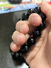 普陀山黑曜石手串男乌金黑水晶玛瑙手串珠手链男女盘珠好运 14mm 实拍图