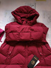 雅鹿中老年妈妈羽绒服冬季2025新款妈妈装短款连帽加厚保暖外套女 酒红色 5XL 【推荐140-150斤】 实拍图