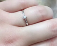 周六福（ZLF）Pt950铂金钻石戒指女款花朵型求婚结婚订婚钻戒 4分 16号 实拍图