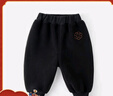 嘟嘟家宝宝裤子冬季男童长裤保暖女童休闲裤冬款儿童衣服童装 黑色 120 实拍图