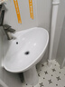 箭牌（ARROW）陶瓷洗手盆立柱盆 浴室洗手间立式洗手盆台盆阳台家用小户型 【E款】三角立柱盆【含角阀下水配件】 实拍图