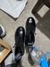 井迈【牛皮】马丁靴男高帮皮鞋英伦风中帮工装黑色机车春秋款透气潮鞋 黑色高帮系带【春夏款】 44 标准码 实拍图