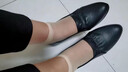 品牌断码特价真皮单鞋女中跟2024春秋新款浅口粗跟软皮妈妈 黑色 37 实拍图