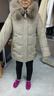 雪中飞妈妈羽绒服中长款高贵中老年人女士加厚冬装老奶奶太太外套 绿卡其 2XL 175 【建议105-115斤】 实拍图