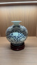 景鑫景德镇陶瓷器青花瓷小花瓶中式家居客厅酒柜装饰工艺品办公室摆件 玲珑石榴高17cm+底座 实拍图