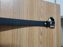 头层派（TOUCENGP）皮带男真皮针扣头层纯牛皮休闲腰带牛仔裤带百搭中青年礼物送男友 黑色窄款(带宽3.3cm） 130cm 推荐体重200-210斤 实拍图