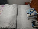 海澜之家（HLA）牛奶绒四件套防静电高端双面亲肤珊瑚绒床单被套简约风床品套件 渐变风暮雪 三件套/被套150*200床单180*230 实拍图