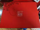 天丝巾画本命年红色羊毛围巾冬款男女通用中国红马年保暖围脖年会礼物礼盒 大红 实拍图