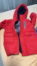 鸭鸭儿童羽绒服男童女童中大童长款加厚初中生加绒外套 中国红 120cm  实拍图