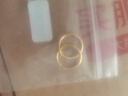中国黄金（CHINA GOLD）光圈耳环足金素圈女款耳钉养耳洞耳饰520情人节礼物送女友老婆 光圈耳环 【一对】约1g 实拍图