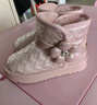 百丽童鞋冬季独家款儿童雪地靴女童加绒保暖棉鞋宝宝靴子 粉色32码 实拍图