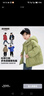 左西男童羽绒服2025冬季新款儿童三防加厚面包服长款外套 果绿色130 实拍图
