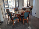 榕玉 乌金木高端欧式别墅家具饭桌天然大理石圆餐桌椅组合 乌金木1.6米餐桌 实拍图