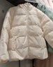 安踏（ANTA）速暖羽绒服丨四防保暖鸭绒外套女冬季宽松休闲运动棉服面包服上衣 香草米白-2 S (女160) 实拍图