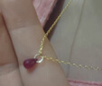 若华（RUOHUA）4-5mm刻面鸽血红宝石吊坠女S925银 彩宝项链送女友生日礼物 子茗 实拍图