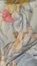 富安娜 玉茗春 100%蚕丝被子 空调被抑菌印花四季被 2.8斤 152*210cm 绿 实拍图