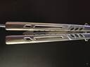 小刀yy4代 蝴蝶刀新手入门【桔梗balisong】钢柄 花式练习未开刃 汉剑 实拍图