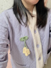 婧麒（JOYNCLEON）月子服冬款加厚保暖哺乳睡衣空气棉孕妇产后家居服 紫XL Jyz81707 实拍图