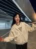森马（Semir）针织外套女时尚学院风2026春撞色短款软糯miu系毛衫109126108004 实拍图