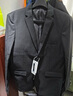 罗蒙西服套装男士商务修身西装男职业正装小西服新郎伴郎结婚礼服外套 黑色双扣【西服+西裤+马甲+衬衫 M /165【85-100斤】+7件礼品 实拍图