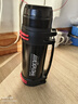 恩尔美（nRMEi）保温壶保冷杯大容量316不锈钢家用便携车载户外旅行工地保温水壶 磐石黑1200ml【保温72小时+2斤水+背带】 实拍图