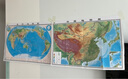中国地形图+世界地形图 盒装套装共2册 尺寸1.068*0.745米 易收纳 办公、学生地理学习 实拍图