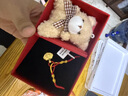 怡愉黄金宝宝长命锁平安锁999足金生肖蛇小金锁儿童吊坠满月周岁礼物 A款 蛇锁包+红绳【约1.2g】 实拍图
