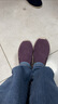 足力健老人鞋一脚蹬散步鞋艾草健康妈妈鞋休闲鞋夏季女鞋 1616Z酒红36 实拍图