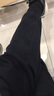 鸿星尔克运动裤男秋冬季新款加绒休闲针织束口长裤九分裤男士裤子卫裤男裤 正黑-1012-加绒针织 L 实拍图