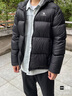 骆驼炽云羽绒服男女户外保暖鸭绒百搭情侣面包服冬城市轻户外 黑色，男款 S 实拍图
