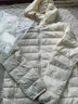 雪中飞短款轻薄羽绒服女新款冬季薄款连帽保暖休闲时尚百搭外套潮 米白 M (160) 实拍图