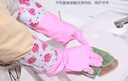 洋臣家庭清洁家务手套厚洗碗手套防水加绒橡胶洗衣服家务劳保手套 1双（加绒加厚）【颜色随机】 实拍图