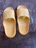 居家拖鞋男女室内室外浴室防滑轻盈便携柔软静音回弹漏水凉拖鞋夏 黄色【女款】 38-39 实拍图