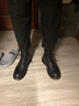 H8马丁靴头层牛皮2025新款男士中帮工装鞋英伦风真皮高帮靴子男 黑色 （头层牛皮） 43 实拍图